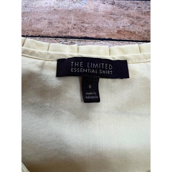 The Limited Yellow Ruffled Button Up Shirt Size Small - Picture 4 of 6